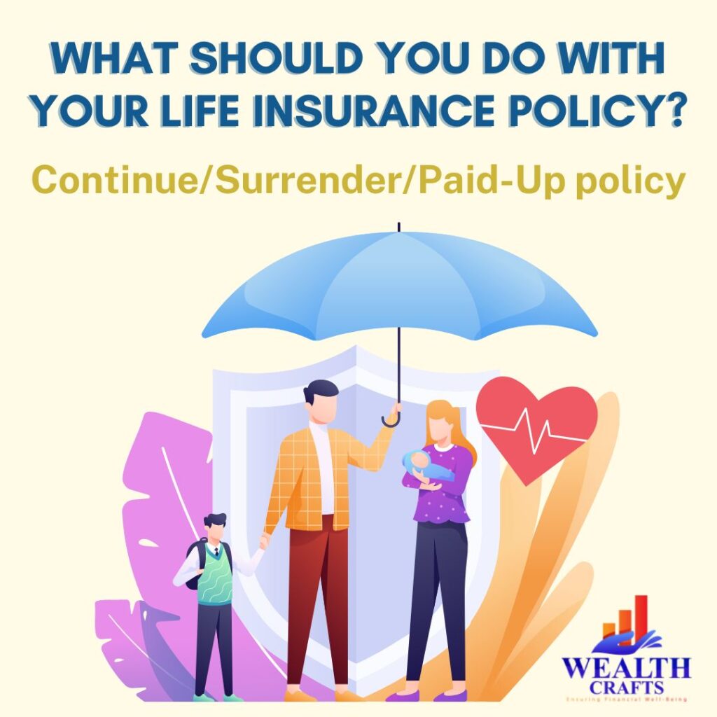 What should you do with your life insurance policy - 3 options to choose from: Continue/Surrender/Paid-Up policy What should you do with your life insurance policy - 3 options to choose from: Continue/Surrender/Paid-Up policy